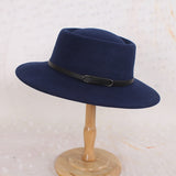 Fedora Golf Hats Autumn Winter Retro Black Wool Hat