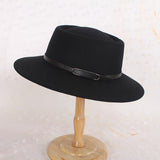Fedora Golf Hats Autumn Winter Retro Black Wool Hat