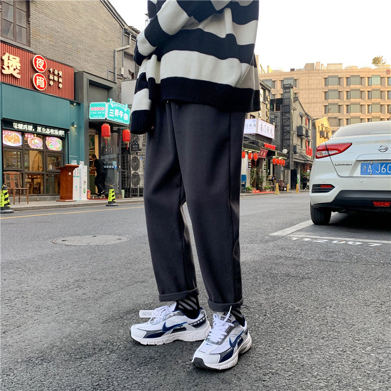 Men Pants Men's Autumn and Winter Harem Casual Pants