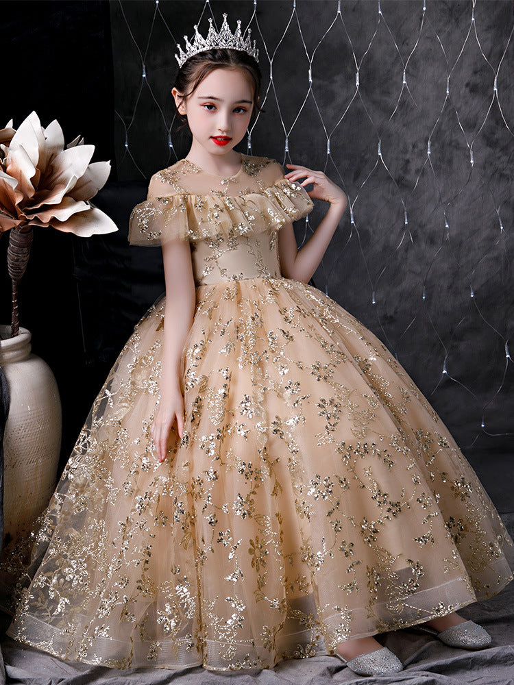 Princess Charlotte Flower Girl Dress Children's Wedding Birthday Princess Dress Chorus Costume