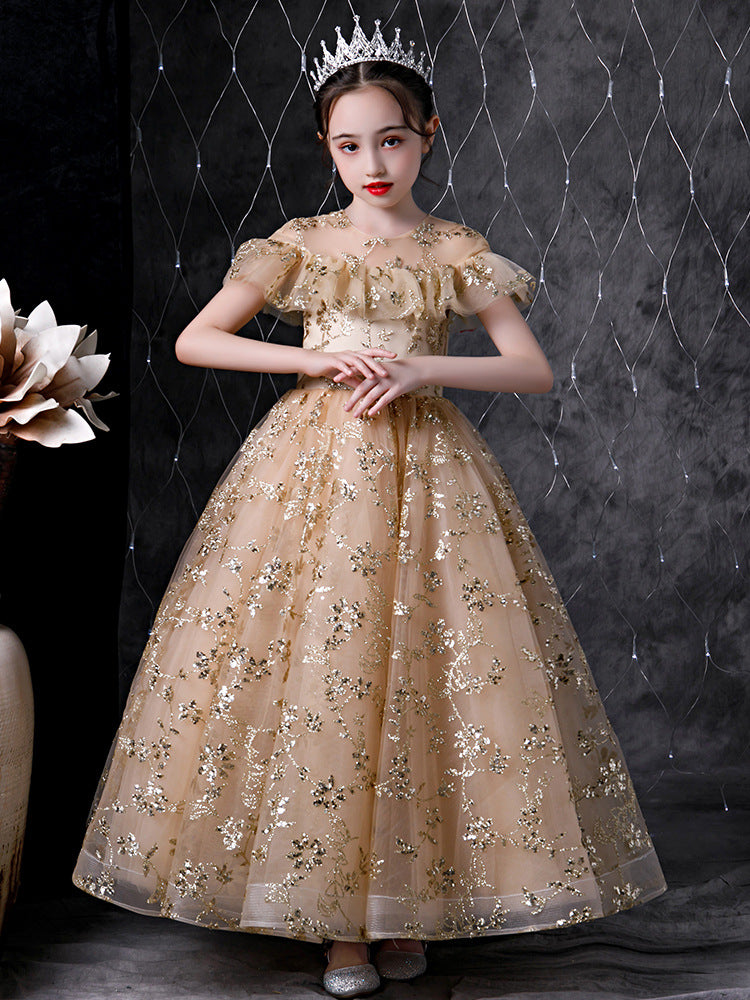 Princess Charlotte Flower Girl Dress Children's Wedding Birthday Princess Dress Chorus Costume