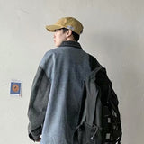 Men Denim Jacket Men's Loose Retro Jacket
