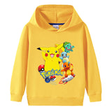 Children Pokemon Pikachu Hoodie Cotton Hooded Sweater Neutral