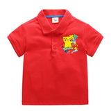 Children Pokemon Pikachu T Shirt Polo Shirt Short Sleeve Pure Cotton Baby