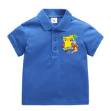 Children Pokemon Pikachu T Shirt Polo Shirt Short Sleeve Pure Cotton Baby