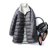 Women Winter Coats Puffer Jacket Down Coat Women's Mid-Length Autumn and Winter Lightweight Stand Collar Women's Baggy Coat