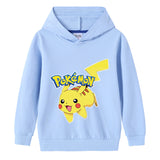 Children Pokemon Pikachu Hoodie Cotton Hooded Sweater Neutral