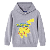 Children Pokemon Pikachu Hoodie Cotton Hooded Sweater Neutral