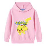 Children Pokemon Pikachu Hoodie Cotton Hooded Sweater Neutral