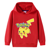 Children Pokemon Pikachu Hoodie Cotton Hooded Sweater Neutral