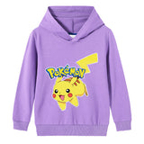 Children Pokemon Pikachu Hoodie Cotton Hooded Sweater Neutral