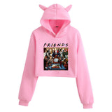 Friends Joey Hoodie Cat Ears Cropped Women's Hat