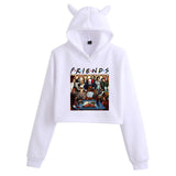 Friends Joey Hoodie Cat Ears Cropped Women's Hat