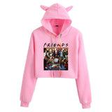 Friends Joey Hoodie Fashion Cat Women's Short Hoodie