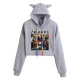 Friends Joey Hoodie Fashion Cat Women's Short Hoodie