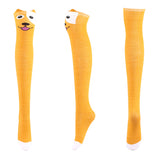 Winter Thick Knit Thigh High Socks Long Stockings Boot Spring and Autumn Japanese Style Stockings Cute Animal Cartoon Thigh High Socks