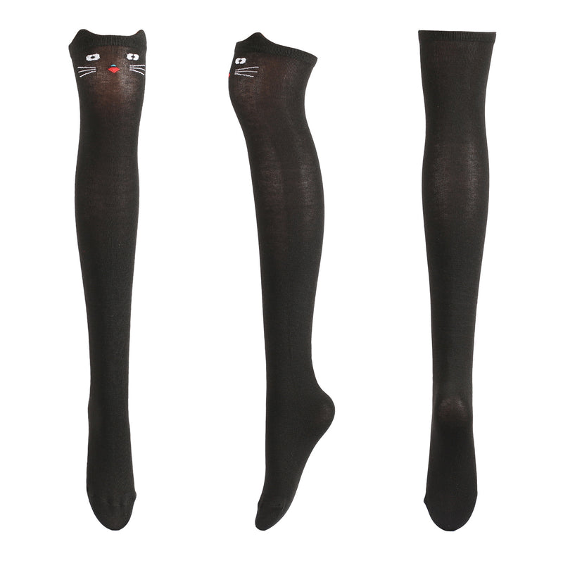 Winter Thick Knit Thigh High Socks Long Stockings Boot Spring and Autumn Japanese Style Stockings Cute Animal Cartoon Thigh High Socks