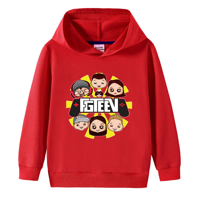Fgteev T Shirt Cotton Hooded Sweater Top