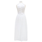 See through Wedding Dress Elegant Large Swing Dress Women's Solid Color Autumn Winter Sexy Wedding Evening Dress