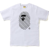 Shark Print T Shirt Letter Ape Head Printed Cotton Short Sleeve T-Shirt
