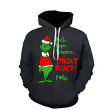 Grinch Hoodie 3D Printed Casual Sweatshirt Hoodie Sports Loose Baseball Uniform