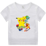 Children Pokemon Pikachu T Shirt Children's Summer Short Sleeve Casual Sports