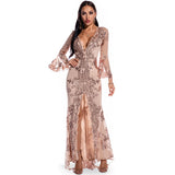 Homecoming Dresses Tight Sexy Retro Long Sleeve Sequins Dress