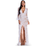 Homecoming Dresses Tight Sexy Retro Long Sleeve Sequins Dress