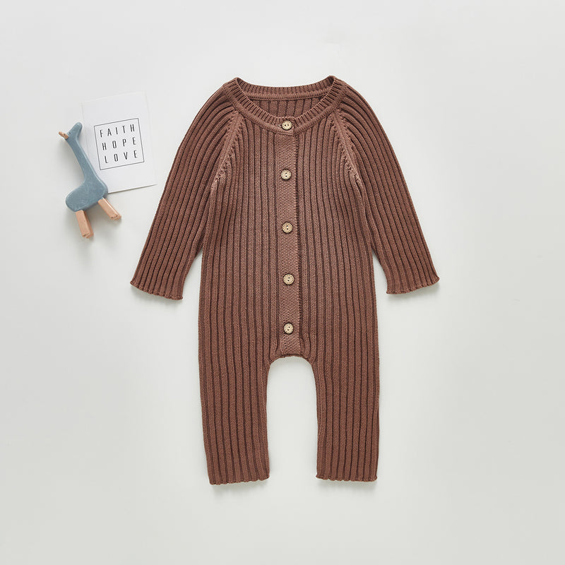Spring Rompers Long Sleeve Knitted One-Piece Romper Outwear