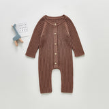 Spring Rompers Long Sleeve Knitted One-Piece Romper Outwear