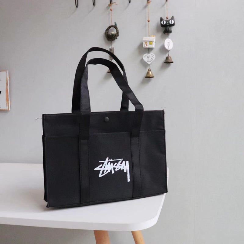 Stussy Handbag Embroidered Crossbody Shoulder Bag Handheld Canvas