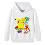 Children Pokemon Pikachu Hoodie Cotton Hooded Sweater Neutral