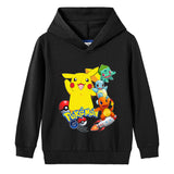Children Pokemon Pikachu Hoodie Cotton Hooded Sweater Neutral