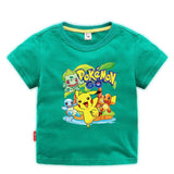 Children Pokemon Pikachu T Shirt Children's Clothing Children's Summer Clothing Short Sleeve T-shirt