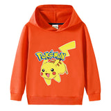 Children Pokemon Pikachu Hoodie Cotton Hooded Sweater Neutral