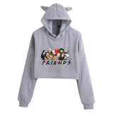 Friends Joey Hoodie Cat Ears Cropped Women's Hat