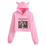 Friends Joey Hoodie Cat Ears Cropped Women's Hat