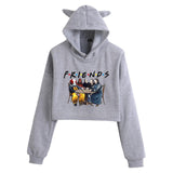 Friends Joey Hoodie Cat Ears Cropped Women's Hat