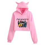 Friends Joey Hoodie Cat Ears Cropped Women's Hat