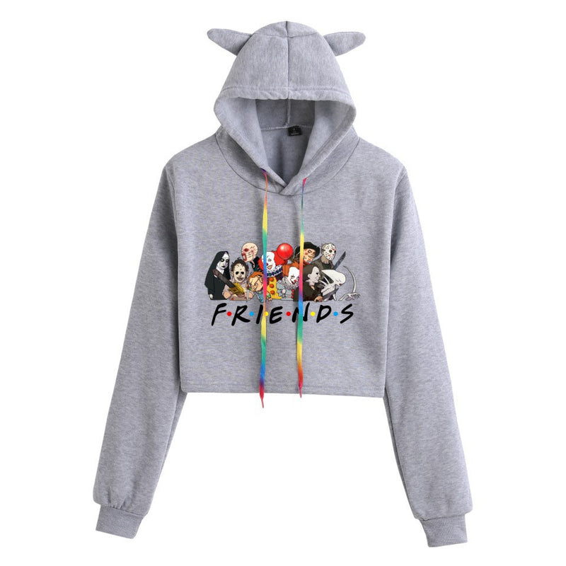 Friends Joey Hoodie Fashion Cat Women's Short Hoodie