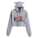 Friends Joey Hoodie Fashion Cat Women's Short Hoodie