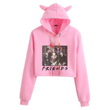 Friends Joey Hoodie Fashion Cat Women's Short Hoodie