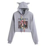 Friends Joey Hoodie Fashion Cat Women's Short Hoodie