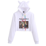 Friends Joey Hoodie Fashion Cat Women's Short Hoodie