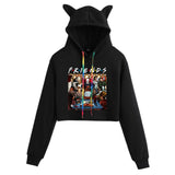 Friends Joey Hoodie Fashion Cat Women's Short Hoodie