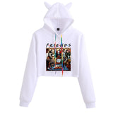 Friends Joey Hoodie Fashion Cat Women's Short Hoodie