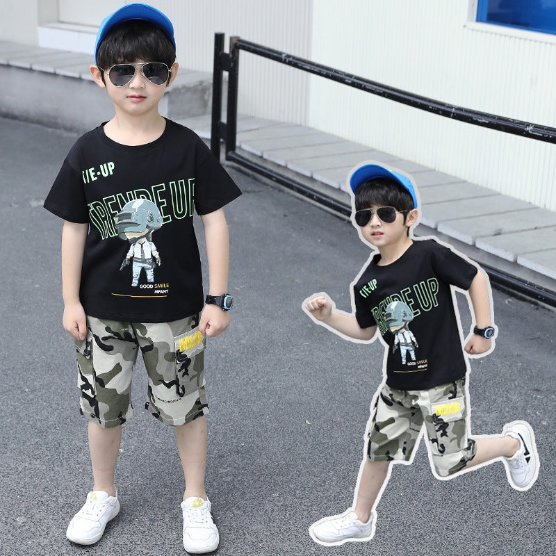 Rick and Morty for Children Boy Summer Short Sleeve Two-Piece Set