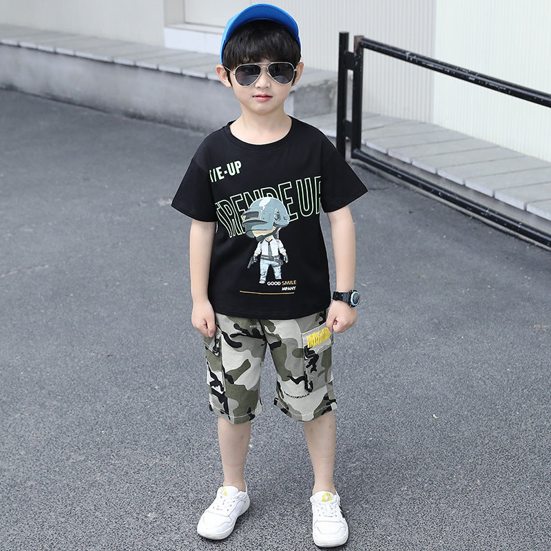 Rick and Morty for Children Boy Summer Short Sleeve Two-Piece Set