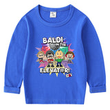 Fgteev Children's Cotton T-shirt Round Neck Base Long Sleeve Shirt