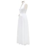 See through Wedding Dress Elegant Large Swing Dress Women's Solid Color Autumn Winter Sexy Wedding Evening Dress